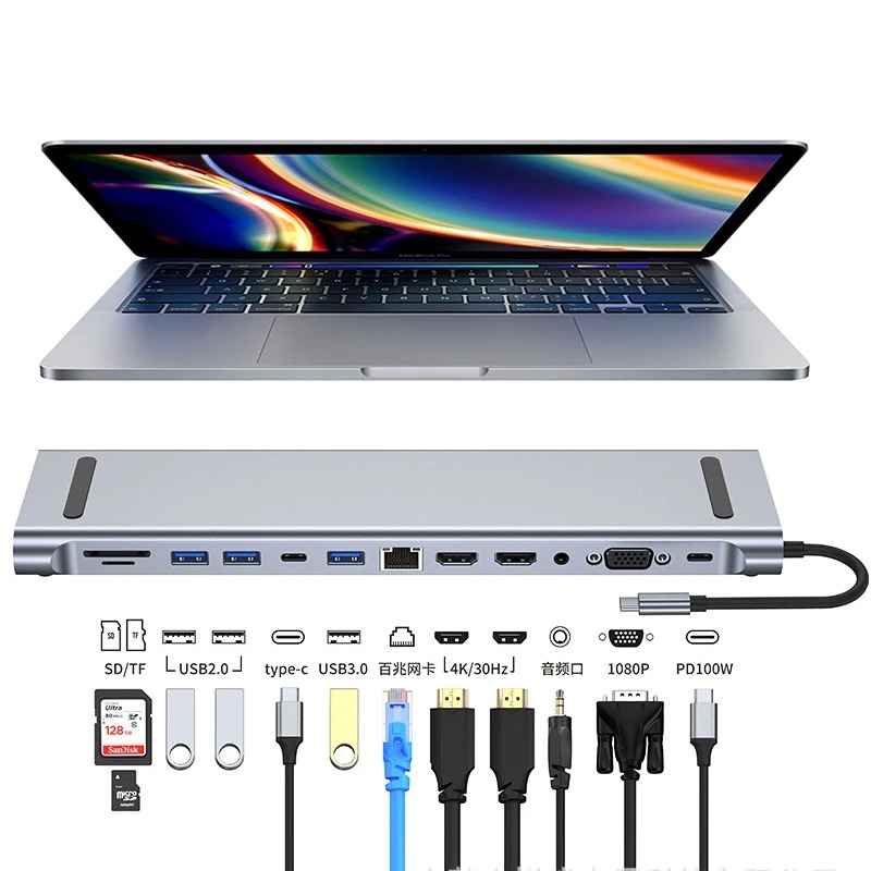 USB C 3.0 HUB Type C vers Mult - 4 Hdmi Multi Monitor Video Card 4K avis et prix